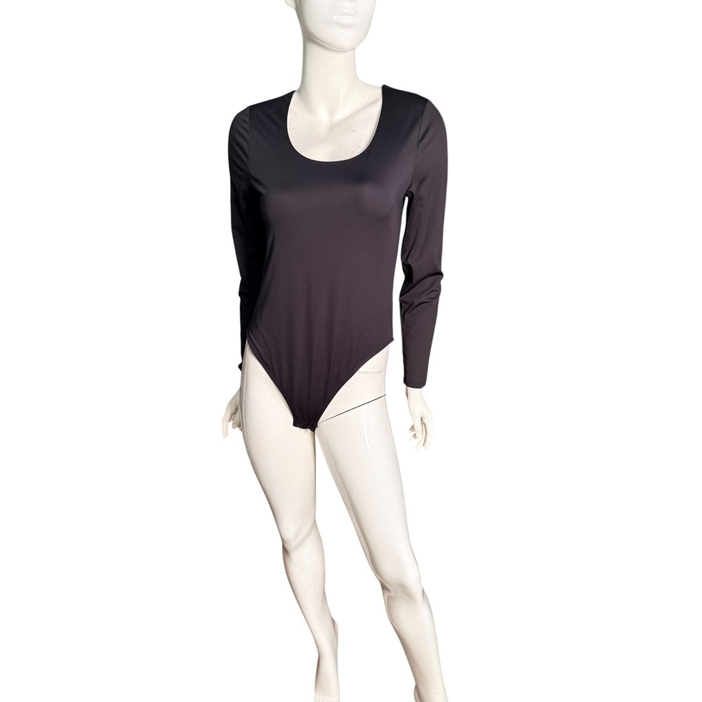 Old Navy Womens Black LS Contour Scoop Neck Bodysuit Large closet staple